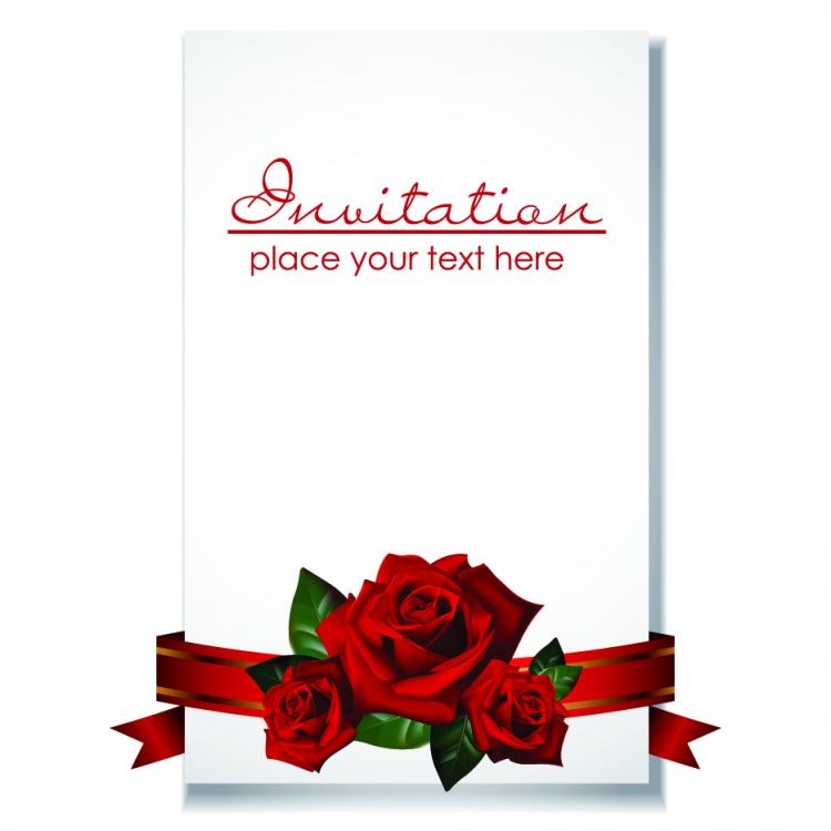 free vector Romantic wedding invitations vector